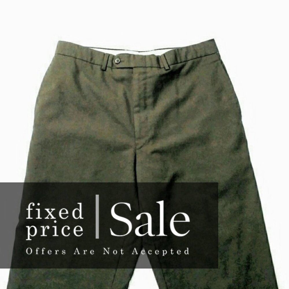 SALE! Ralph Lauren Brown Flat Front Pants 34 M410 - Picture 8 of 8